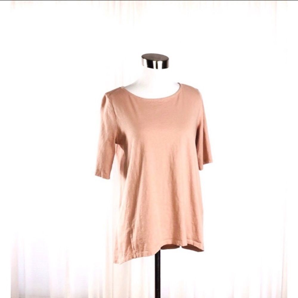 Madewell dusty rose hi lo top